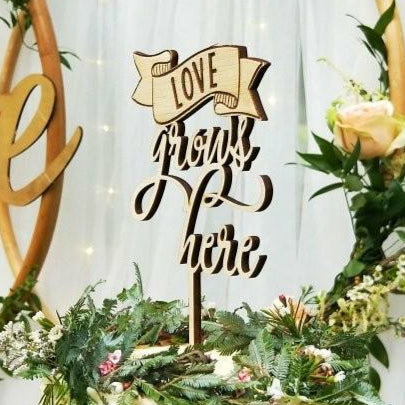 Cake Topper - Love Grows Here