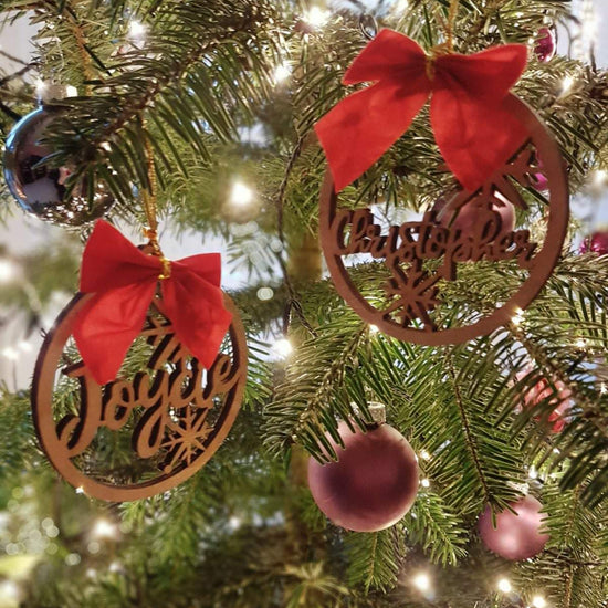 Gold Snowflakes - Personalised Christmas Ornaments