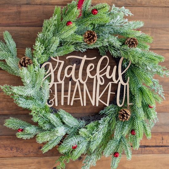 Winter - Wreath with Ready Made Wooden Plaque