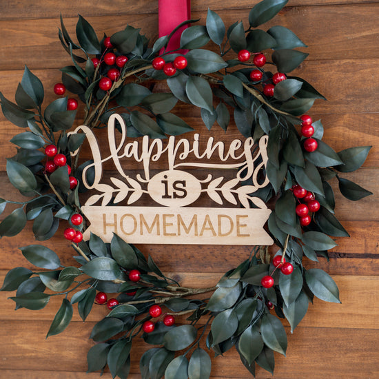 Peace - Wreath with Ready Made Wooden Plaque