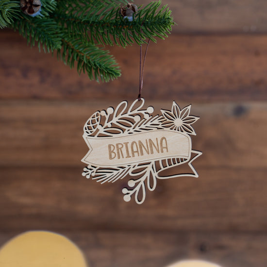 Noel Poinsettia - Personalised Christmas Ornaments