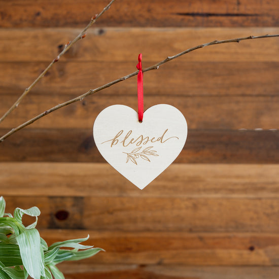 Engraved Wood  Love Ornament - 16 Blessed