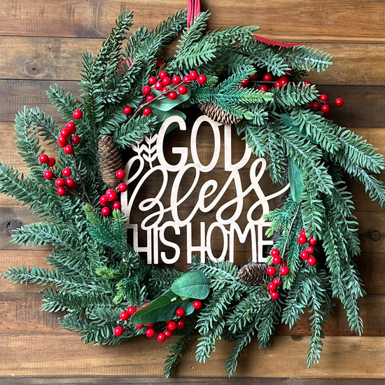 Glorious - Wreath with Ready Made Wooden Plaque