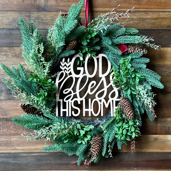 Inspire - Wreath with Ready Made Wooden Plaque